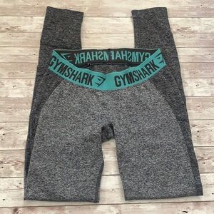 Gymshark Turquoise Blue and Grey Seamless High Waisted Leggings